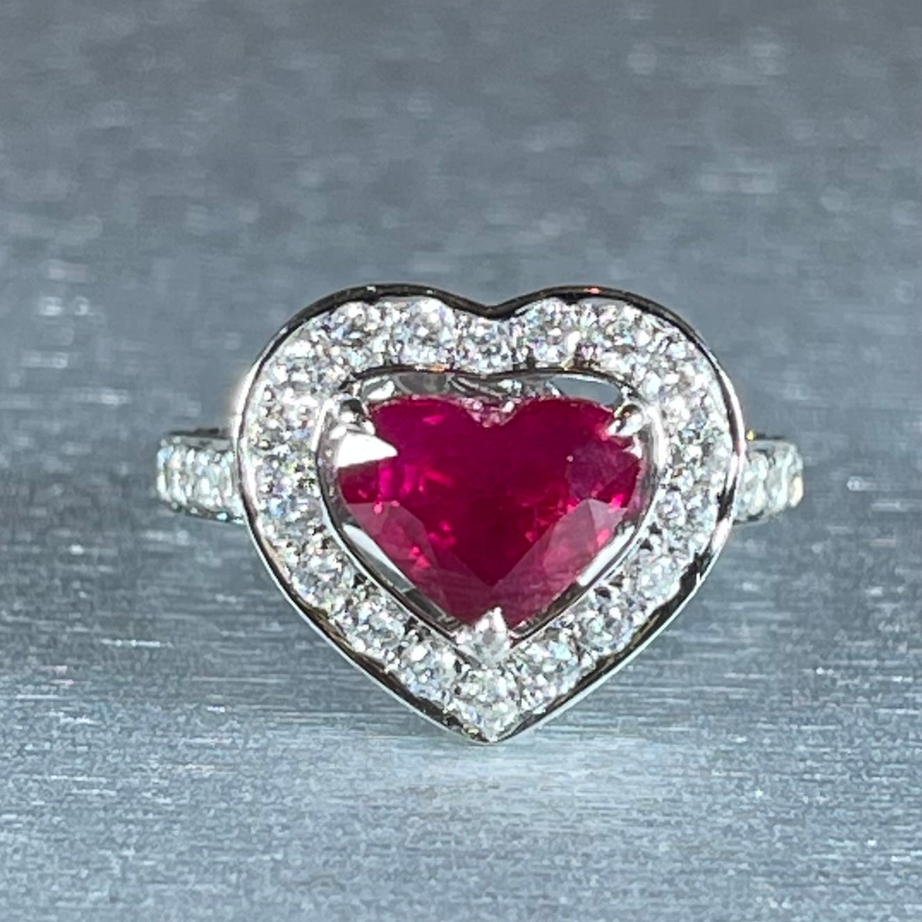 Heart Shape Ruby Ring