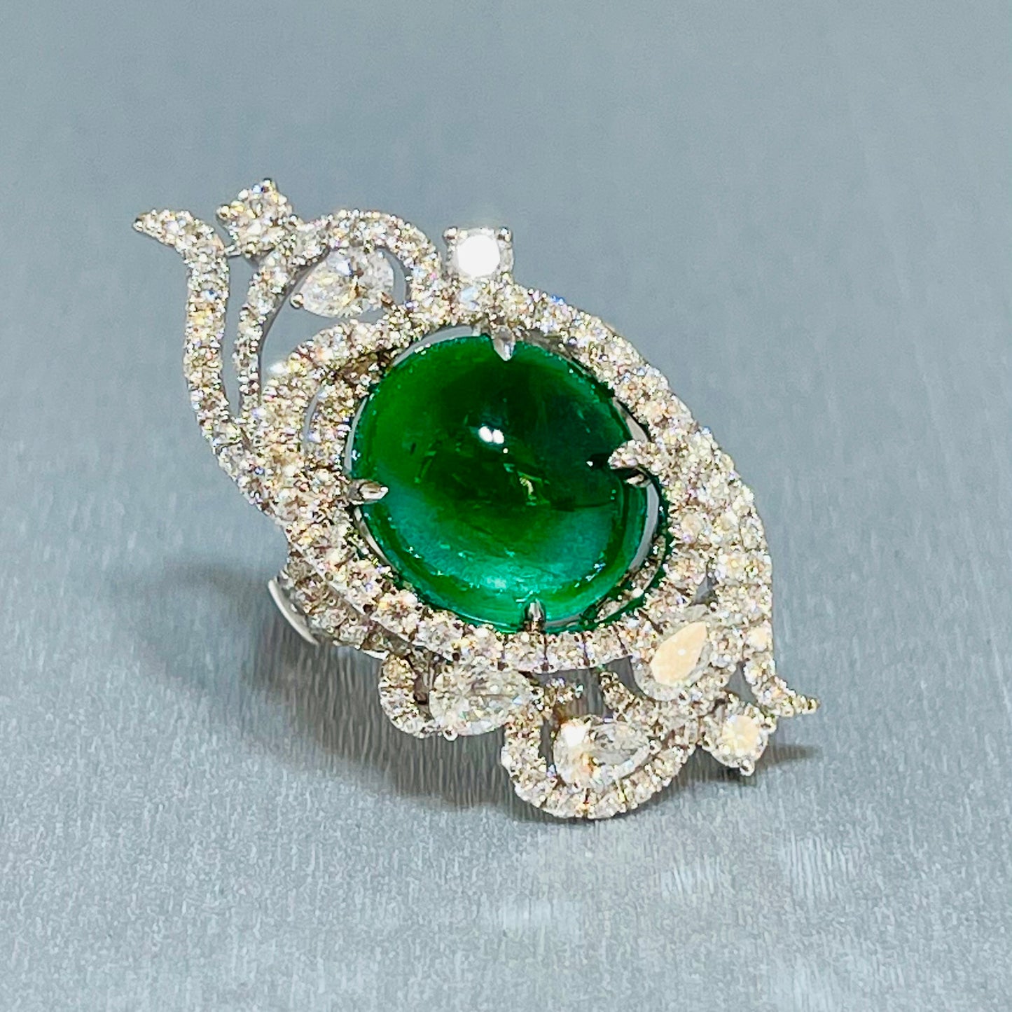 Cabochon Emerald Ring
