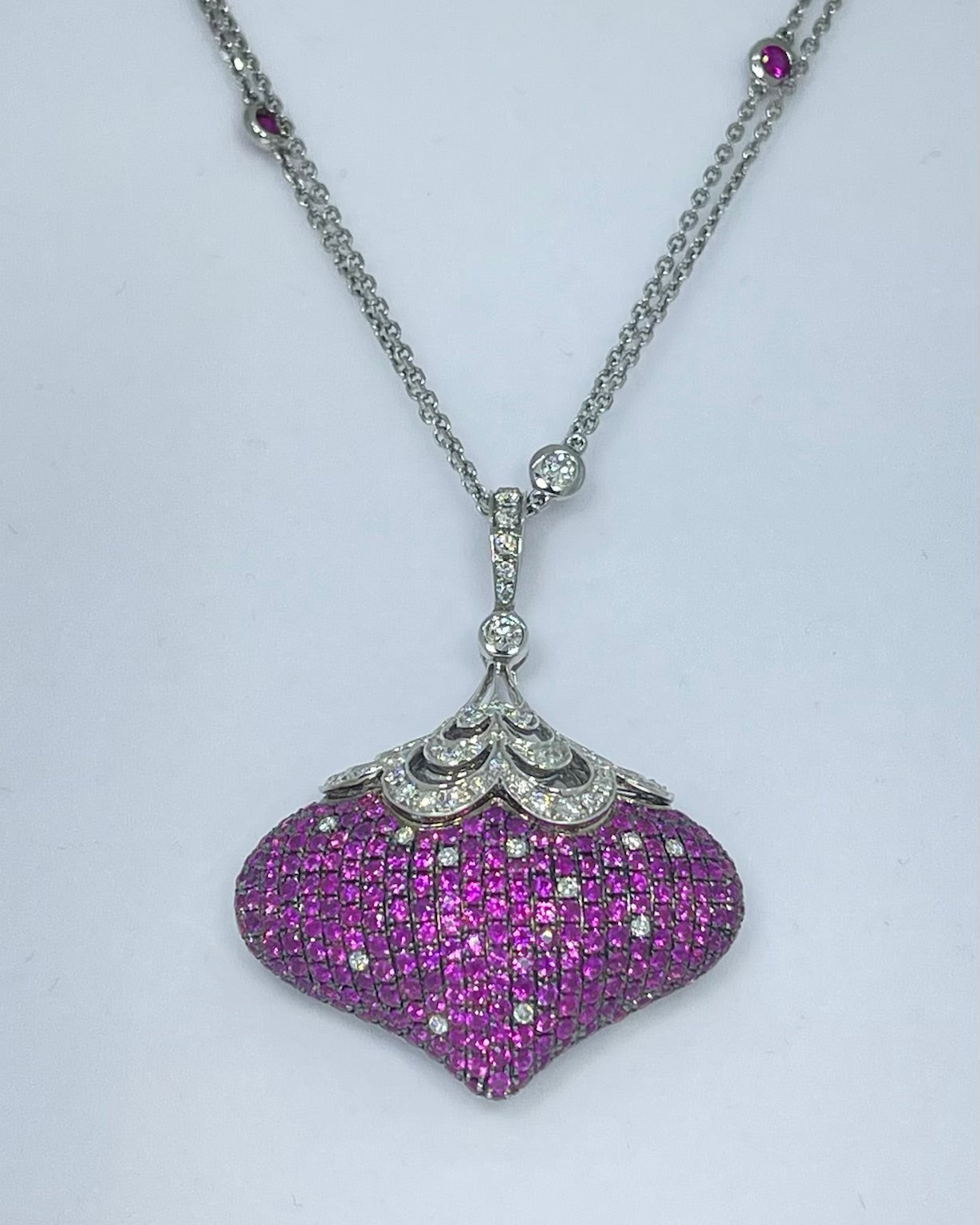 Pink Sapphire Ornament Necklace