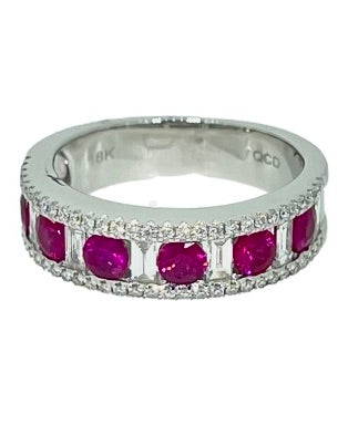 Ruby and Diamond Ring Band