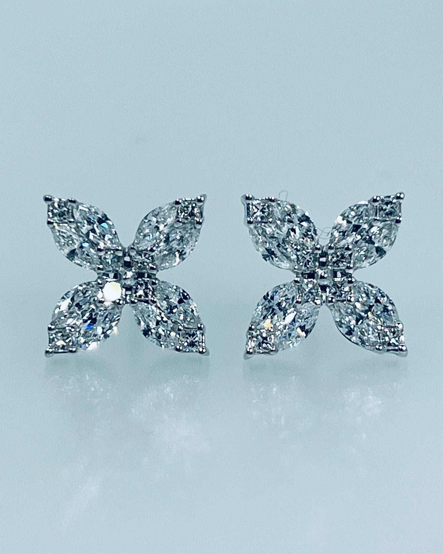 Marquis Diamond Stud Earrings
