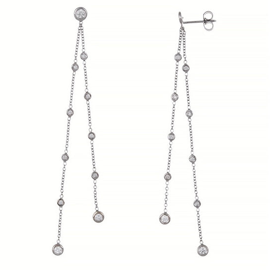 18K White Gold Diamond Earrings