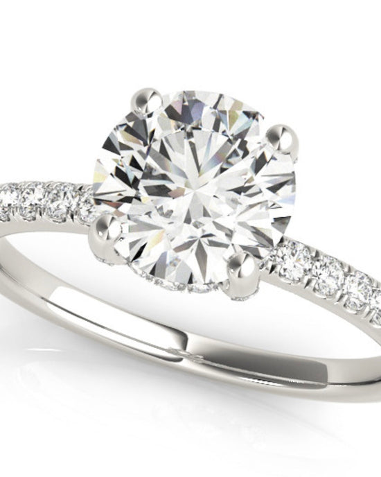 Hidden Halo Diamond Engagement Ring