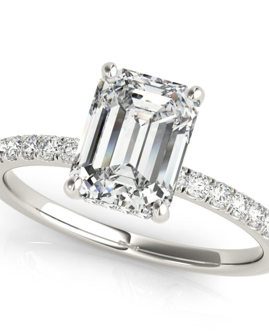 Emerald cut Diamond Engagement Ring