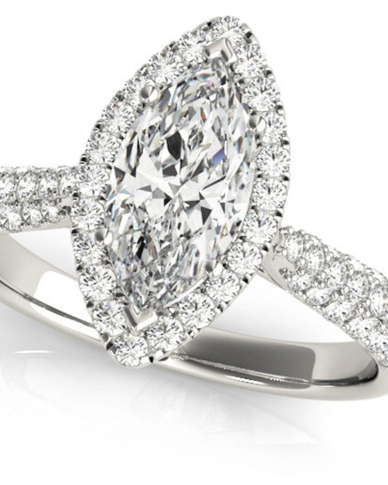 Marquise Halo Diamond Ring