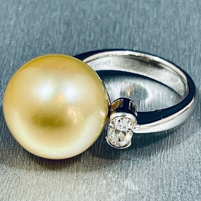 Golden South Sea Pearl Ring