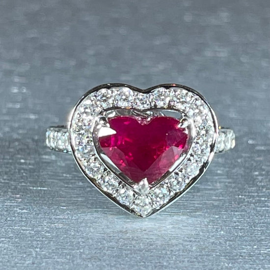 Heart Shape Ruby Ring