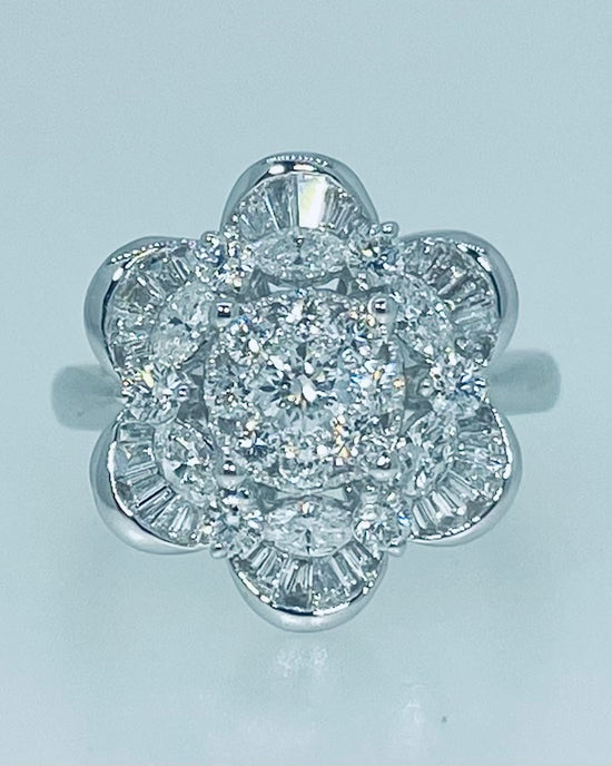 Flower Diamond Ring