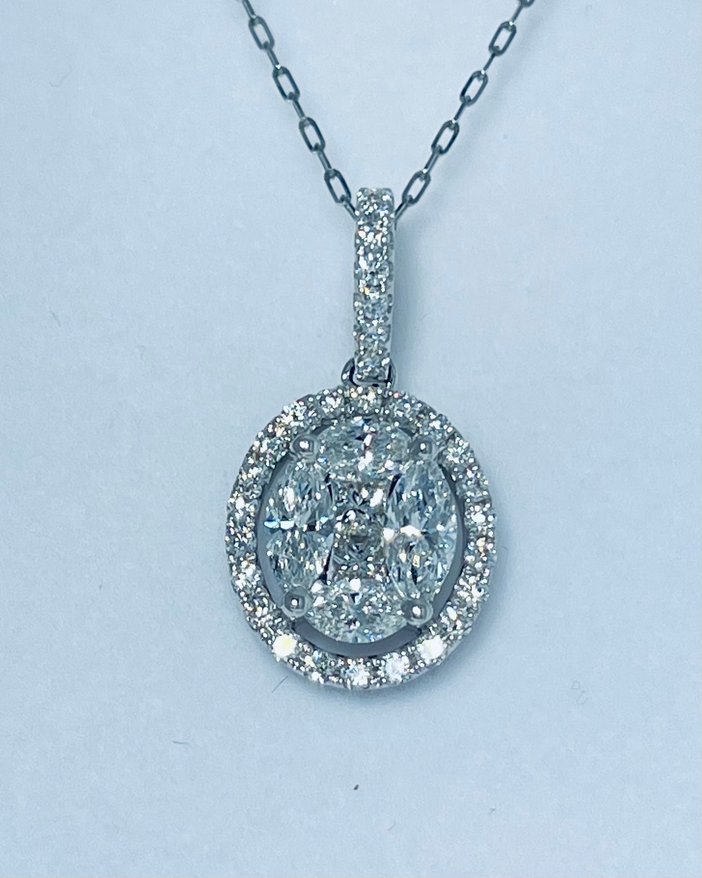 Oval Diamond Pendant