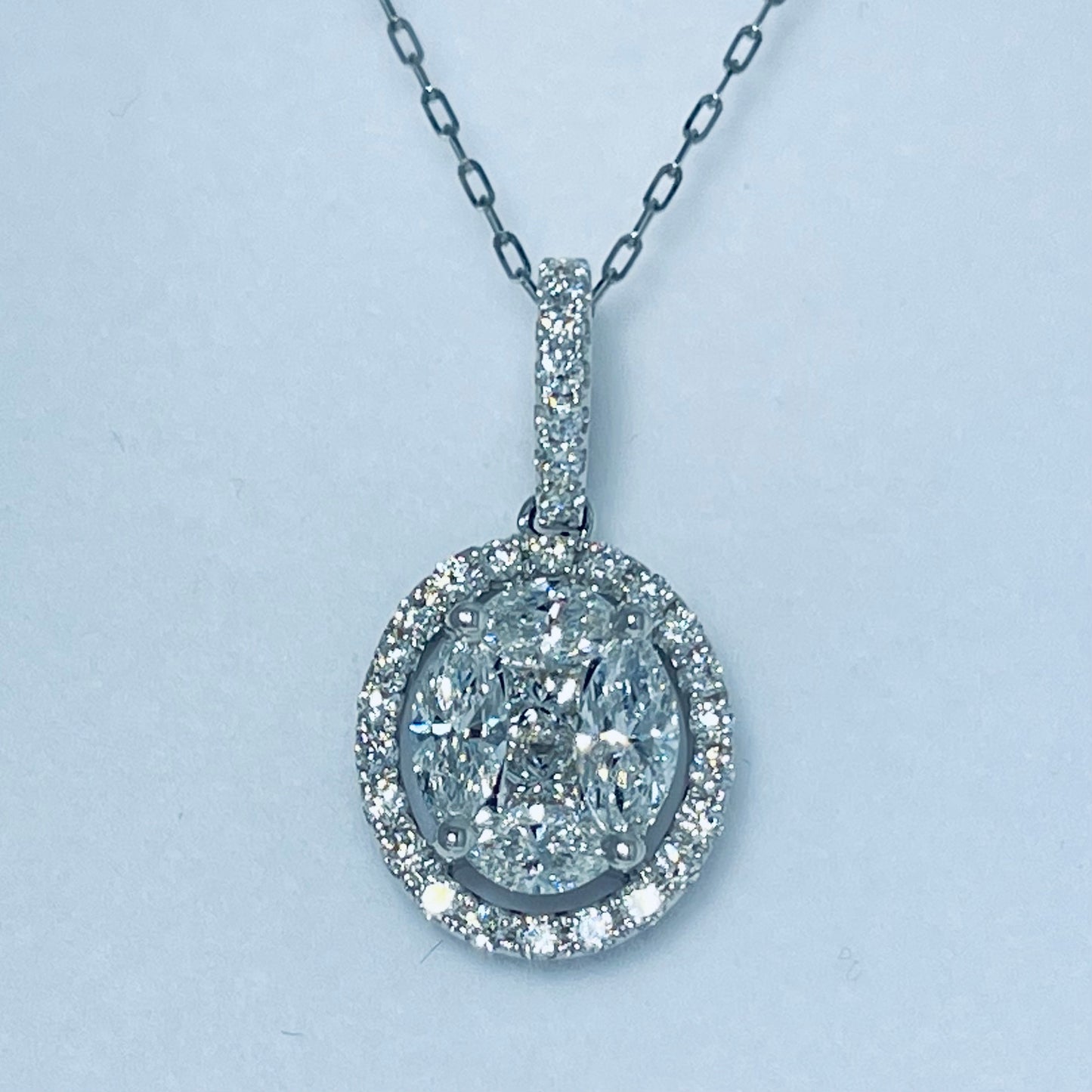 Oval Diamond Pendant