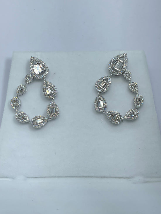 Dangling Diamond Earrings