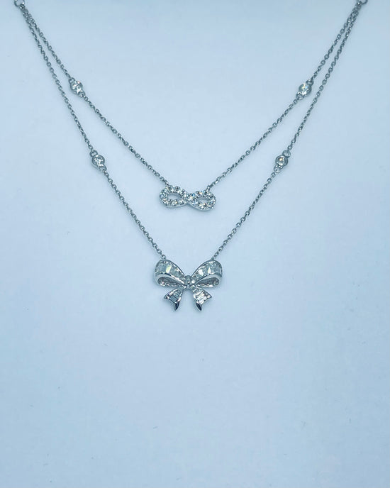 Double Strand Diamond Necklace