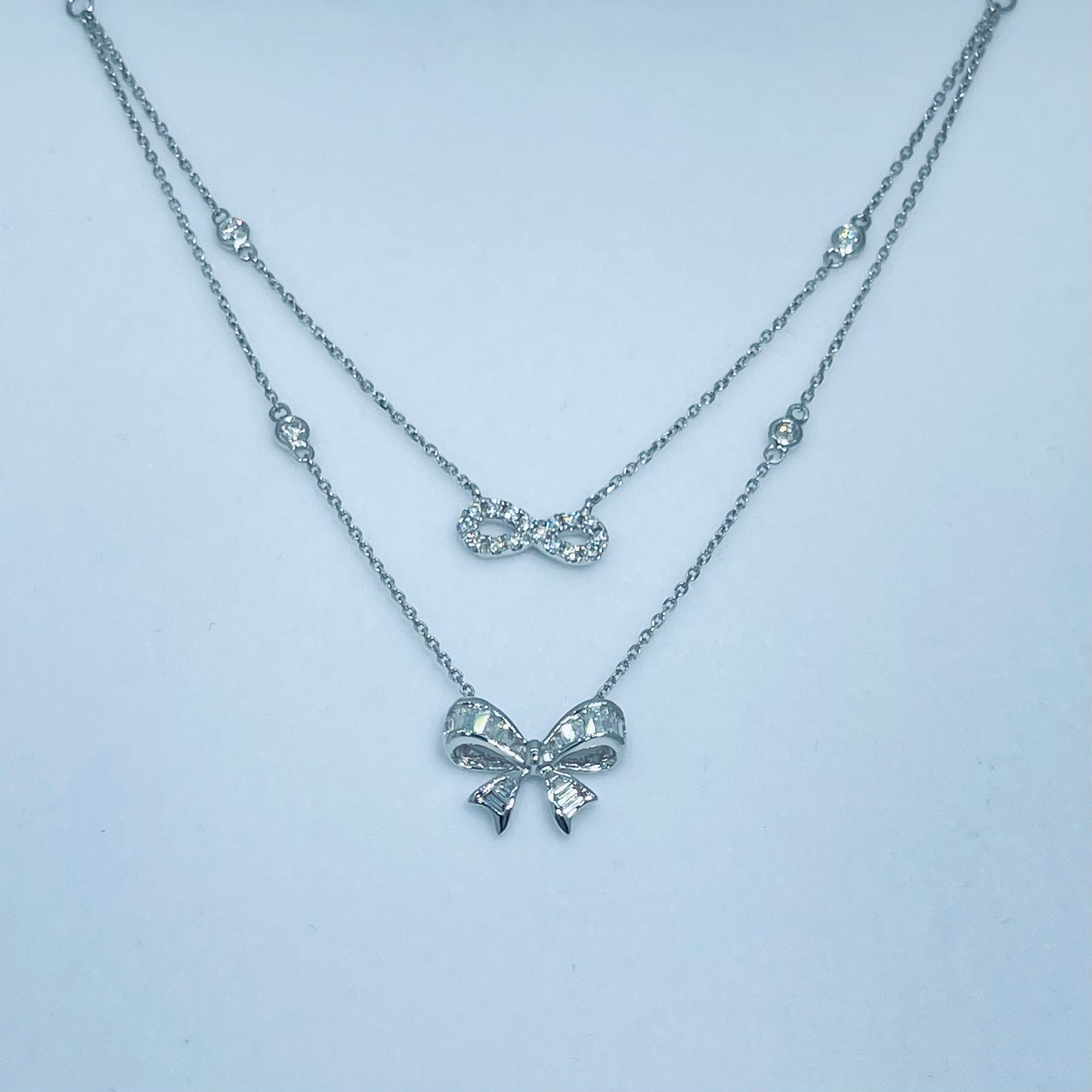 Double Strand Diamond Necklace