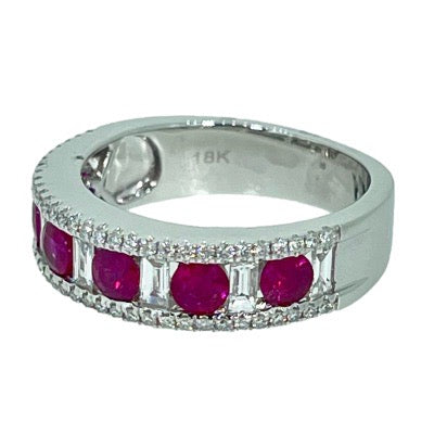 Ruby and Diamond Ring Band