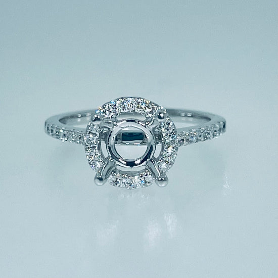 Semi-Mount Diamond Ring with Ring Guard