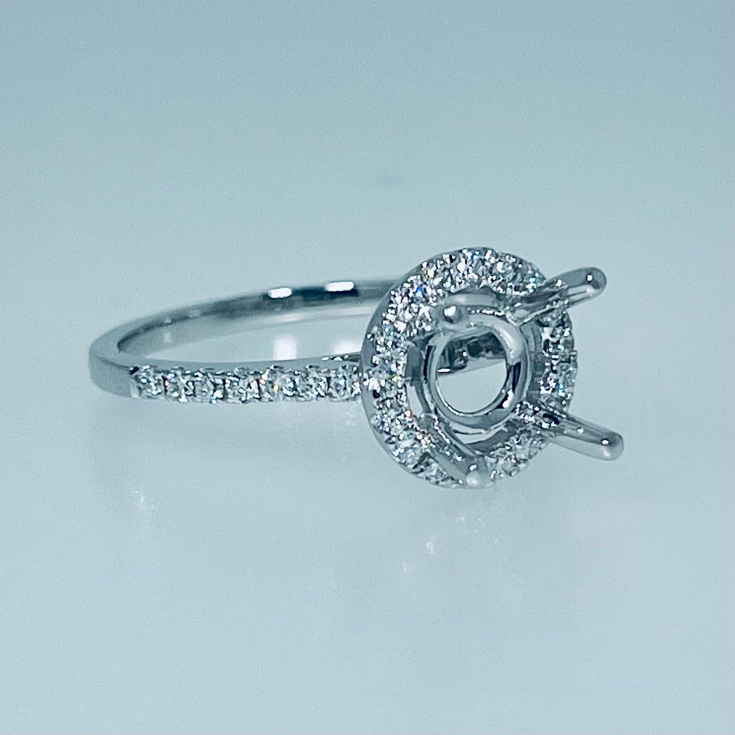 Semi-Mount Diamond Ring with Ring Guard