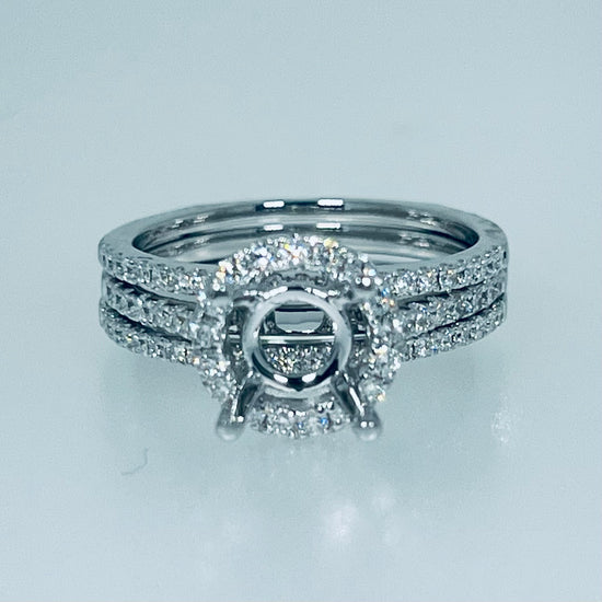 Semi-Mount Diamond Ring with Ring Guard