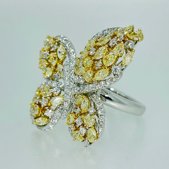 Butterfly Yellow Diamond Ring