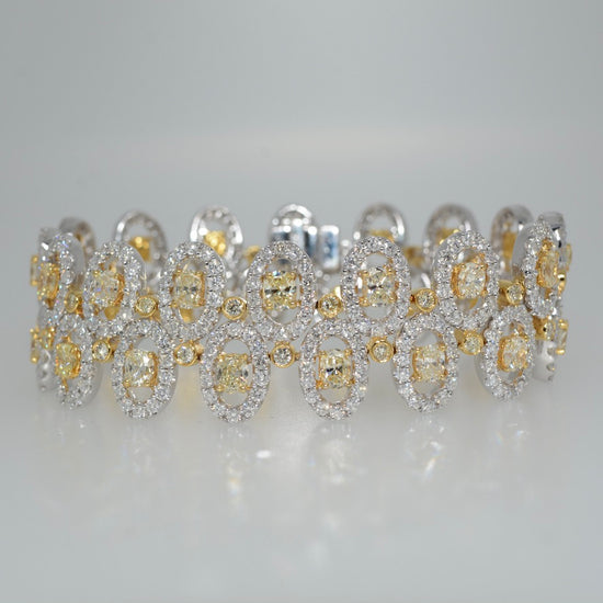 Double Row Yellow Diamond Bracelet