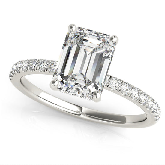 Emerald cut Diamond Engagement Ring