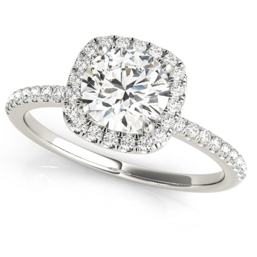 Round Halo Diamond Engagement Ring