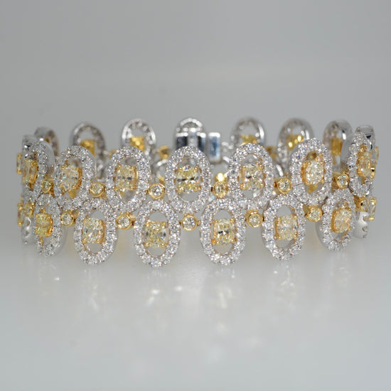 Double Row Yellow Diamond Bracelet