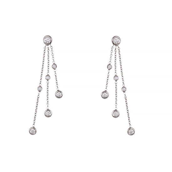 18K White Gold Diamond Earrings