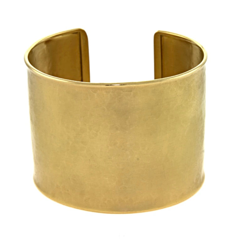 18K Yellow Gold Hammer Cuff