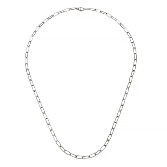 Platinum Paperclip Link Chain