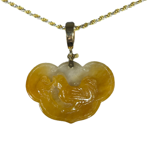 Yellow Jade Chicken Pendant