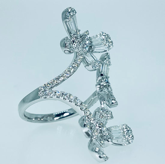 Three Butterflies Diamond Ring