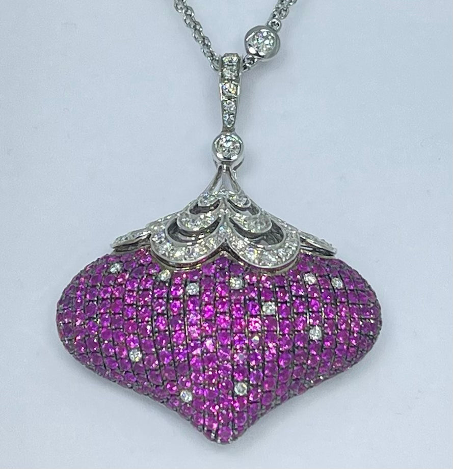 Pink Sapphire Ornament Necklace