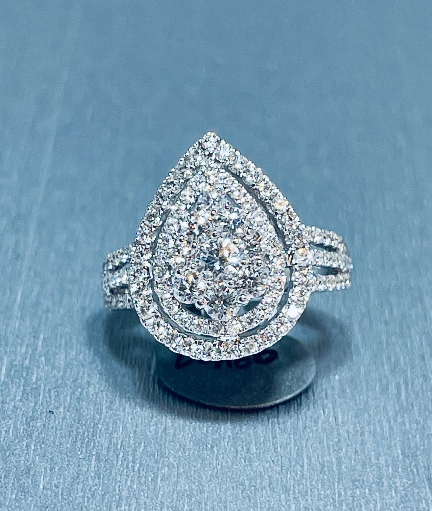 Pear Shape Cluster Diamond Ring